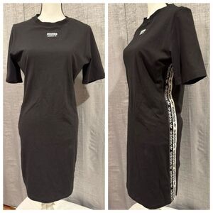 Adidas Black Dress with Logo Side Stripe - XL (A015)
